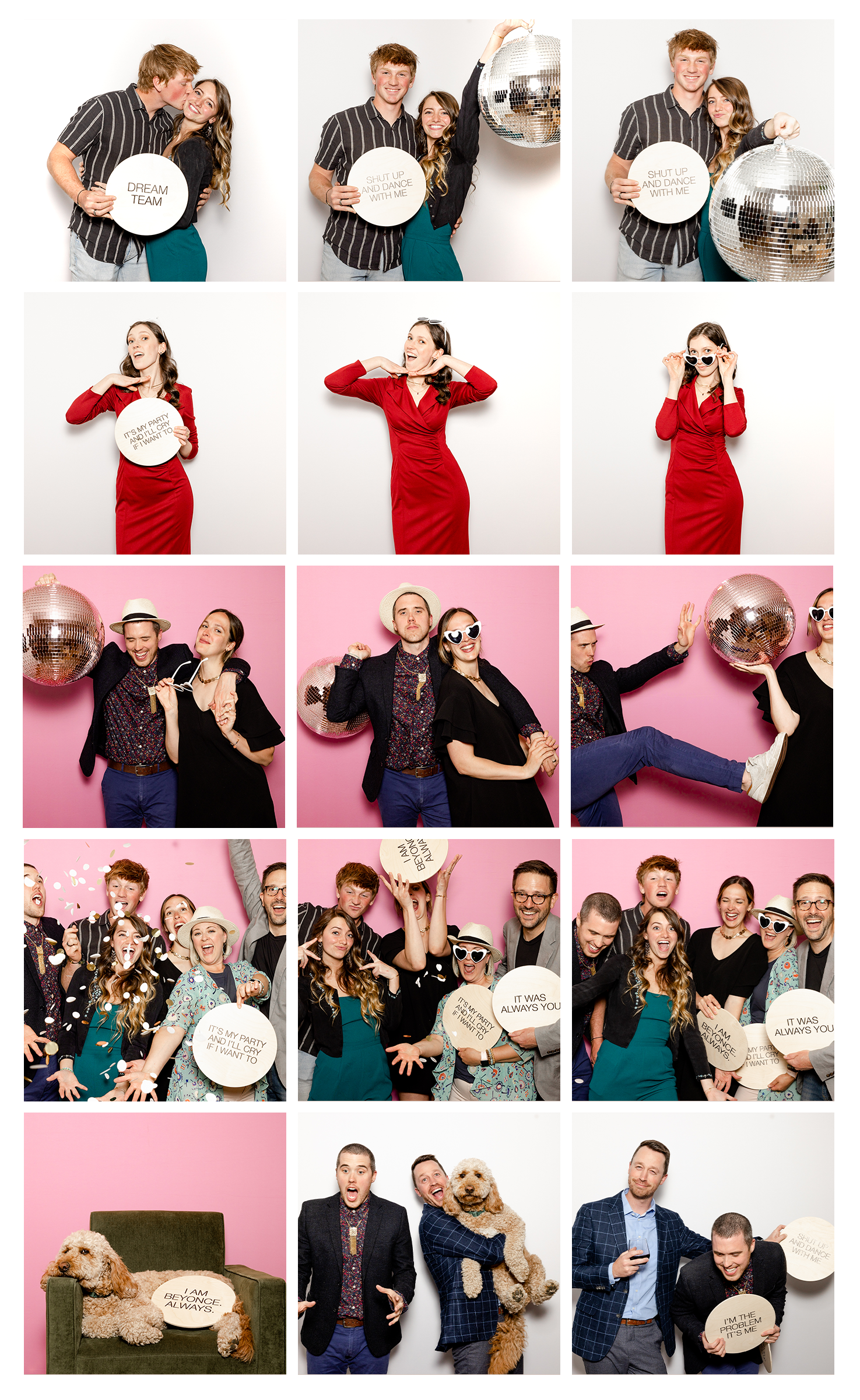 Chicago Illinois Fun photobooth with props and backdrops